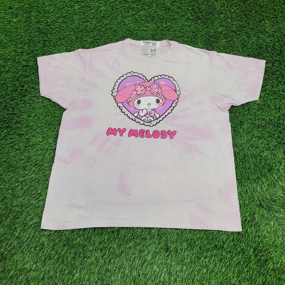 Sanrio Kuromi My-Melody Shirt Womens XL 23x27 Bleached Pink